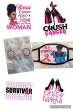 Load image into Gallery viewer, Breast Cancer Bracelet &amp; Mask Set
