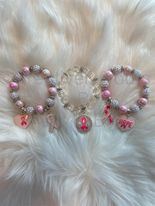 Load image into Gallery viewer, Breast Cancer Bracelet &amp; Mask Set
