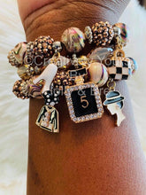 Load image into Gallery viewer, Brown Beaded Bracelets w/ Charms
