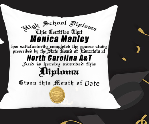 Grad Pillow- Diploma