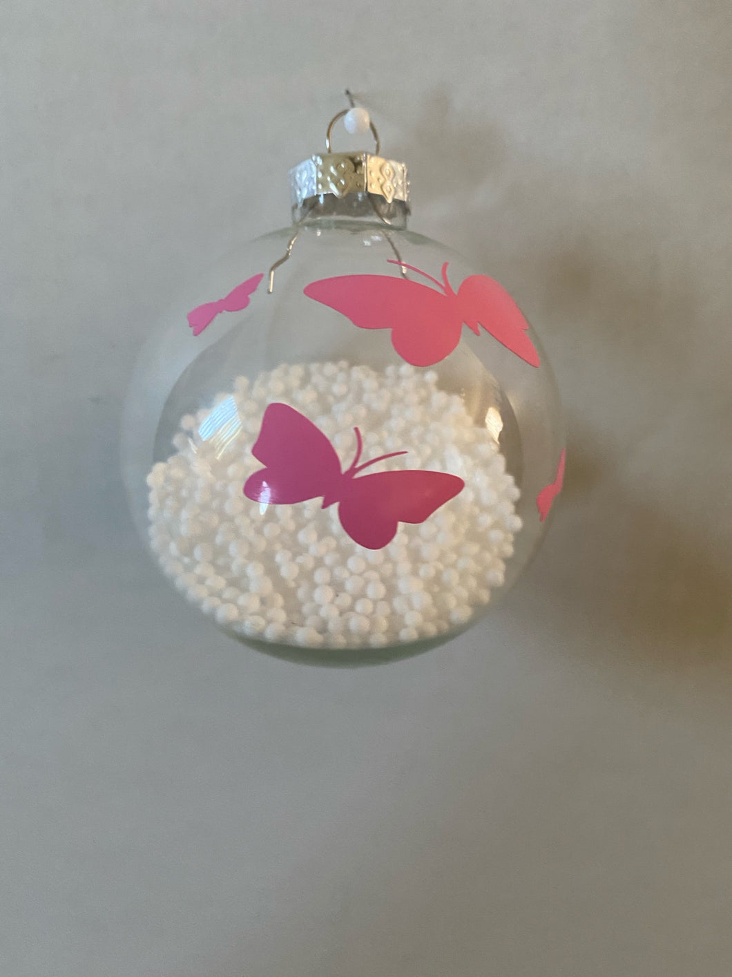 Breast Cancer Butterfly Ornament