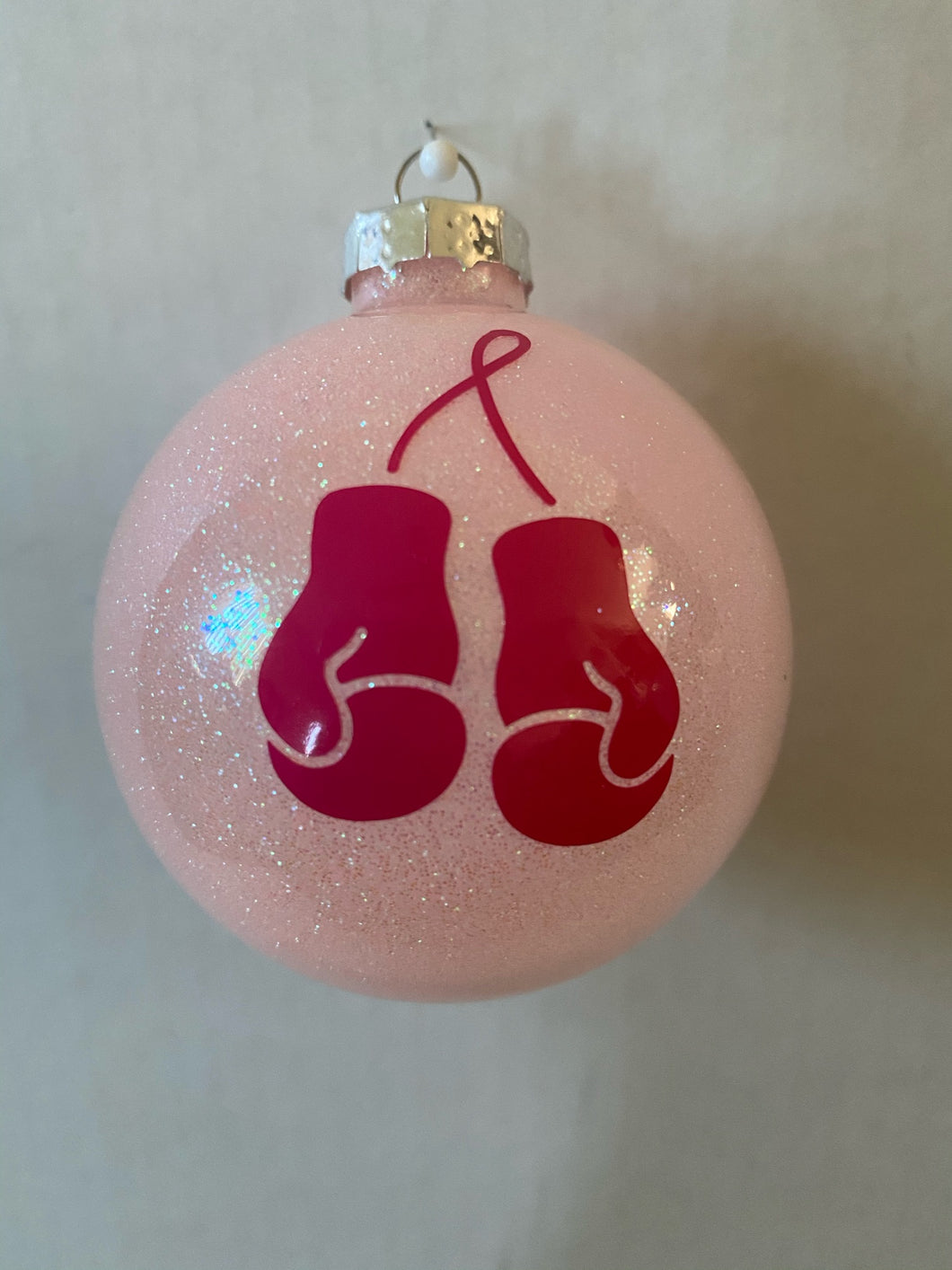 Boxing Gloves Breast Cancer Awareness  Ornament