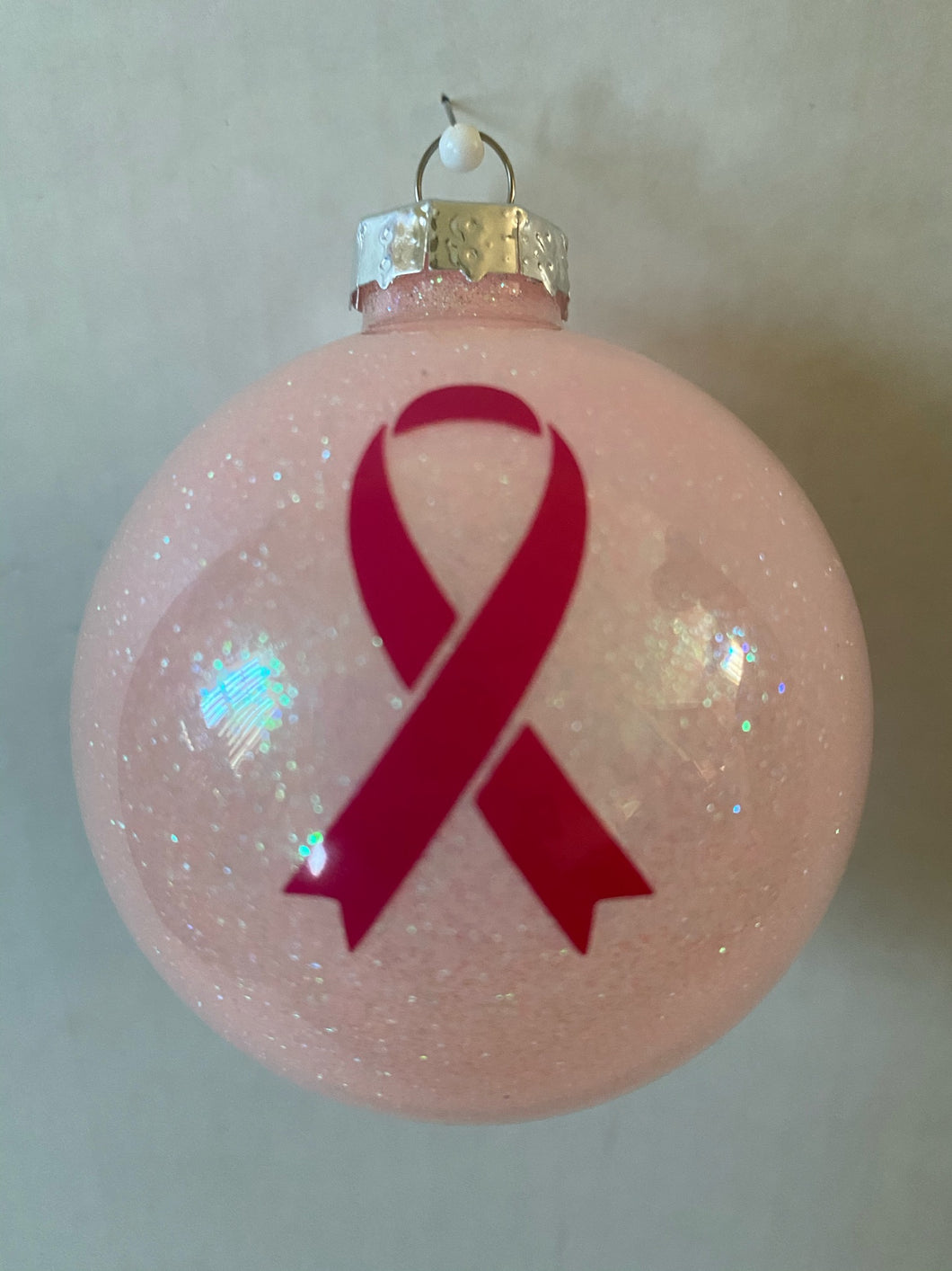 Breast Cancer Ribbon Ornament