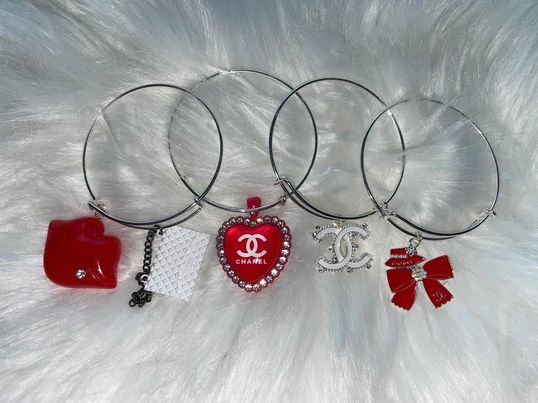 Red, White & Silver Handmade Bangles