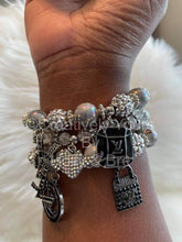 Load image into Gallery viewer, Silver Beaded Bracelets w/ Charms
