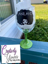 Load image into Gallery viewer, Customizable Glitter Wine Glass
